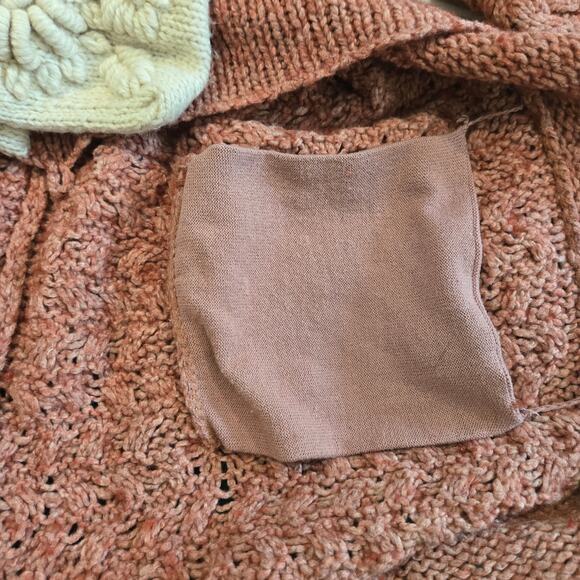 Anthropologie Knitted & Knotted Lilitz boho Long Cardigan Crochet Collar, Size M - Picture 7 of 13